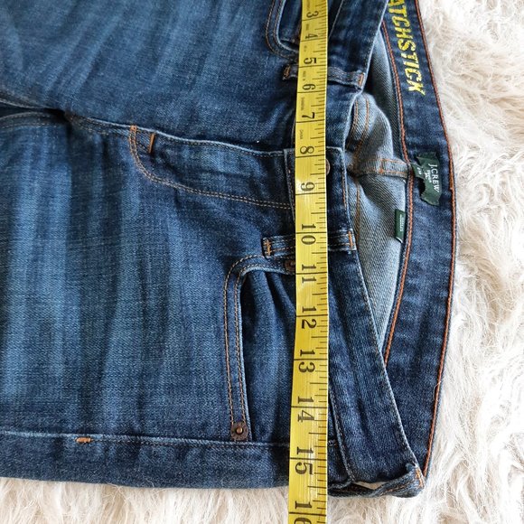 J. Crew Women's Matchstick Stretch Blue Dark Wash Mid Rise Jeans Size 27R - Picture 10 of 12